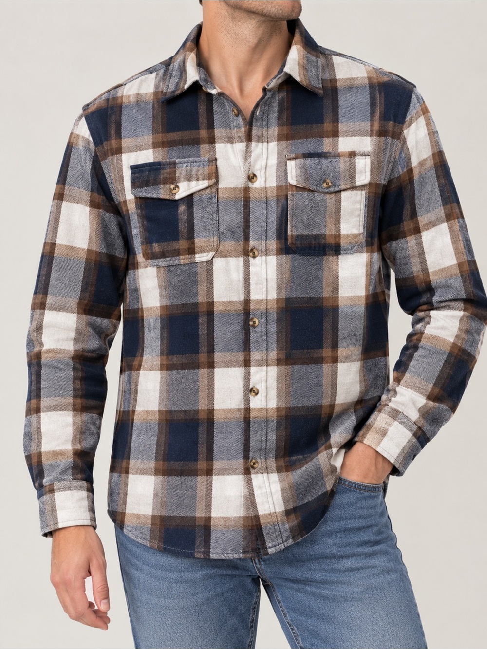 Urban Heritage Plaid Flannel Shacket, size XL